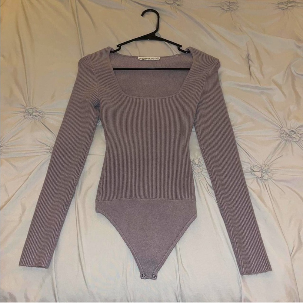 Abercrombie Long-Sleeve Ottoman Squareneck Bodysuit